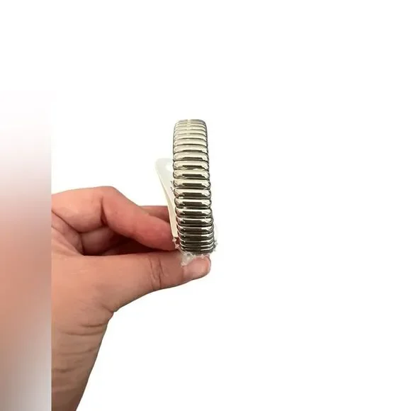 Brass Silver Cuff Bracelet - Picture 3 of 6